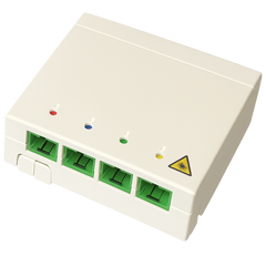 INF-PTO4FO - équipée de 4 pigtails G657A2 et de 4 traversées SC/APC à clapet