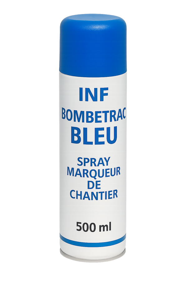 INF-BOMBETRAC-BLEU - Spray marqueur bleu de chantier 500 ml - (LOT 5)