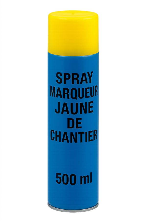 INF-BOMBETRAC-JAUNE - Spray marqueur jaune de chantier 500 ml - (LOT 5)