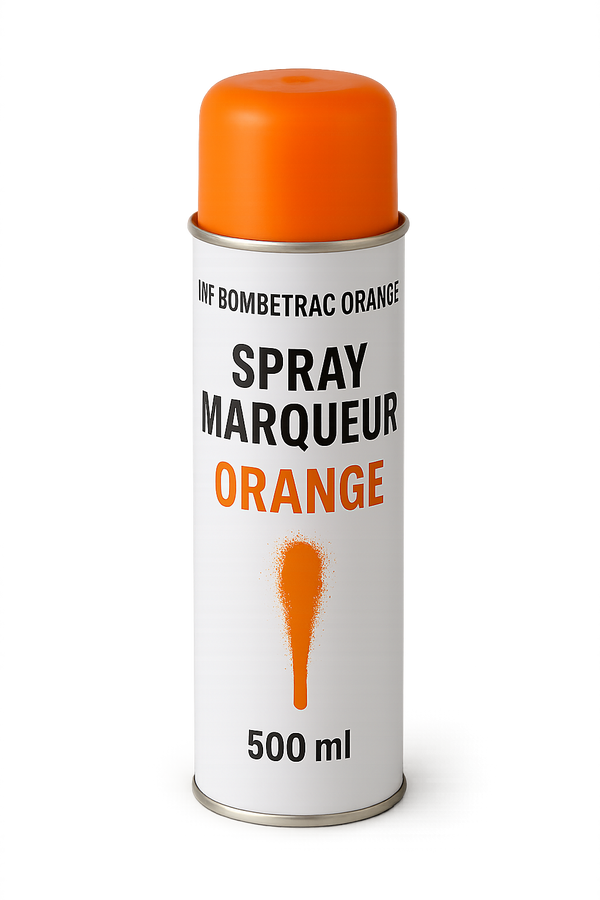 INF-BOMBETRAC-ORANGE - Spray marqueur orange de chantier 500 ml - (LOT 5)