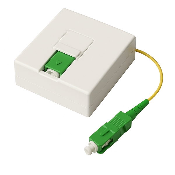 INF-PTO1FOE - équipée de 1 pigtail G657A2 et de 1 traversée SC/APC à clapet