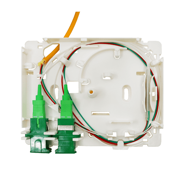INF-PTO2FOE - équipée de 2 pigtails G657A2 et de 2 traversées à clapet